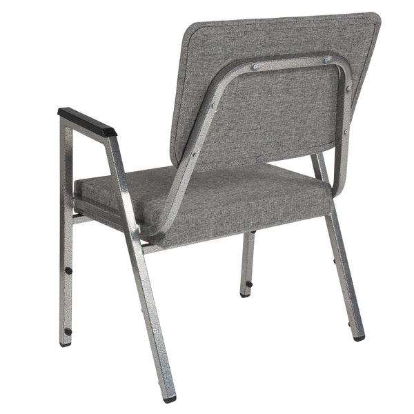 Gray Fabric |#| 1000 lb. Rated Gray Antimicrobial Fabric Bariatric Medical Reception Arm Chair