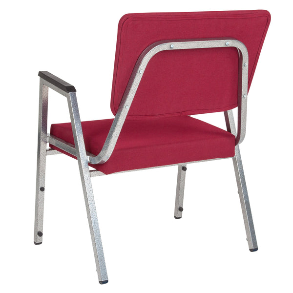 Burgundy Fabric |#| 1000 lb. Rated Burg Antimicrobial Fabric Bariatric Medical Reception Arm Chair