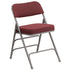 HERCULES Series 18"W Premium Curved Triple Braced & Hinged Fabric Upholstered Metal Folding Chair