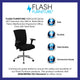 Black Fabric |#| Intensive Use 300 lb. Rated Black Fabric Multifunction Chair with Seat Slider