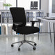 Black Fabric |#| Intensive Use 300 lb. Rated Black Fabric Multifunction Chair with Seat Slider