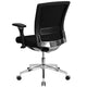 Black Fabric |#| Intensive Use 300 lb. Rated Black Fabric Multifunction Chair with Seat Slider