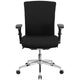 Black Fabric |#| Intensive Use 300 lb. Rated Black Fabric Multifunction Chair with Seat Slider