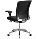 Black LeatherSoft |#| Intensive Use 300 lb. Rated Mid-Back Black LeatherSoft Multifunction Chair