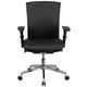 Black LeatherSoft |#| Intensive Use 300 lb. Rated Mid-Back Black LeatherSoft Multifunction Chair