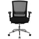 Black Mesh & Fabric |#| Intensive Use 300 lb. Rated Mid-Back Black Mesh Multifunction Chair-Seat Slider