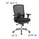 24/7 Intensive Use Big & Tall 350 lb. Rated Black Mesh Multifunction Chair