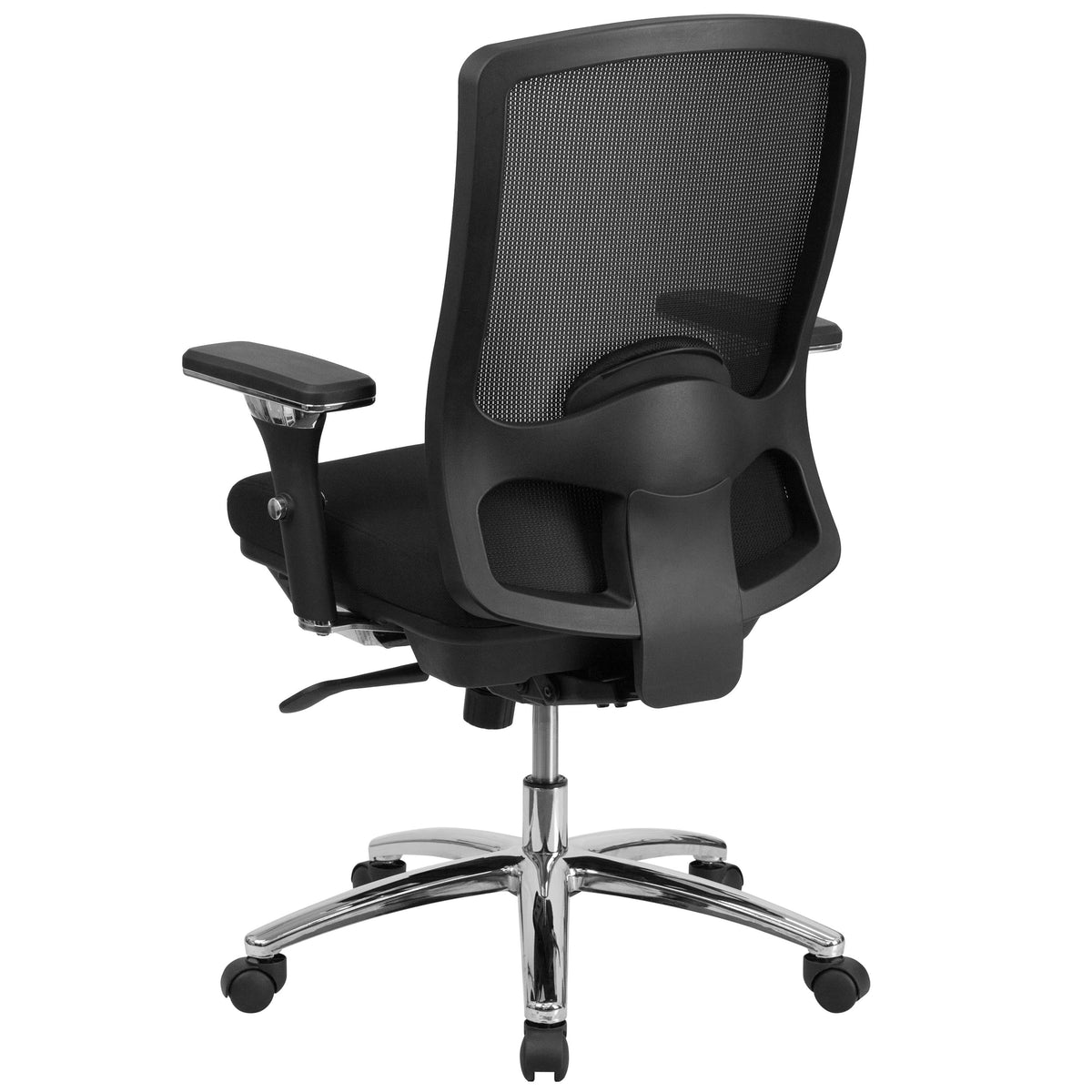 24/7 Intensive Use Big & Tall 350 lb. Rated Black Mesh Multifunction Chair