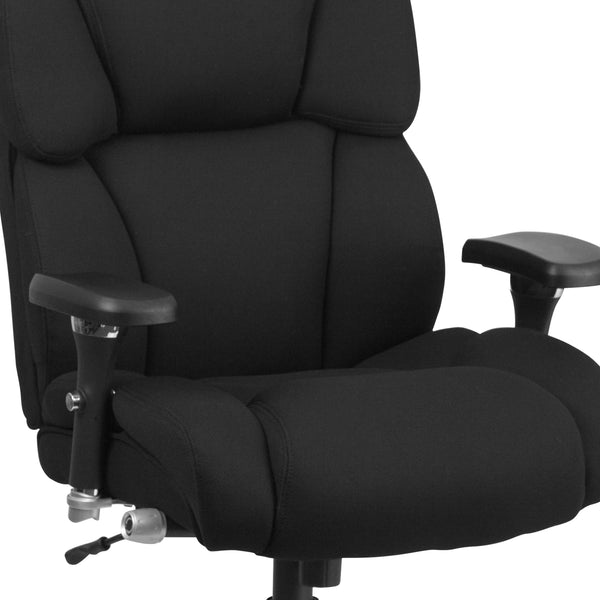 Black Fabric |#| 24/7 Intensive Use Big & Tall 400 lb. Rated High Back Black Fabric Chair