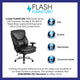 Black LeatherSoft |#| 24/7 Intensive Use Big & Tall 400 lb. Rated High Back Black LeatherSoft Chair