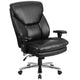 Black LeatherSoft |#| 24/7 Intensive Use Big & Tall 400 lb. Rated High Back Black LeatherSoft Chair