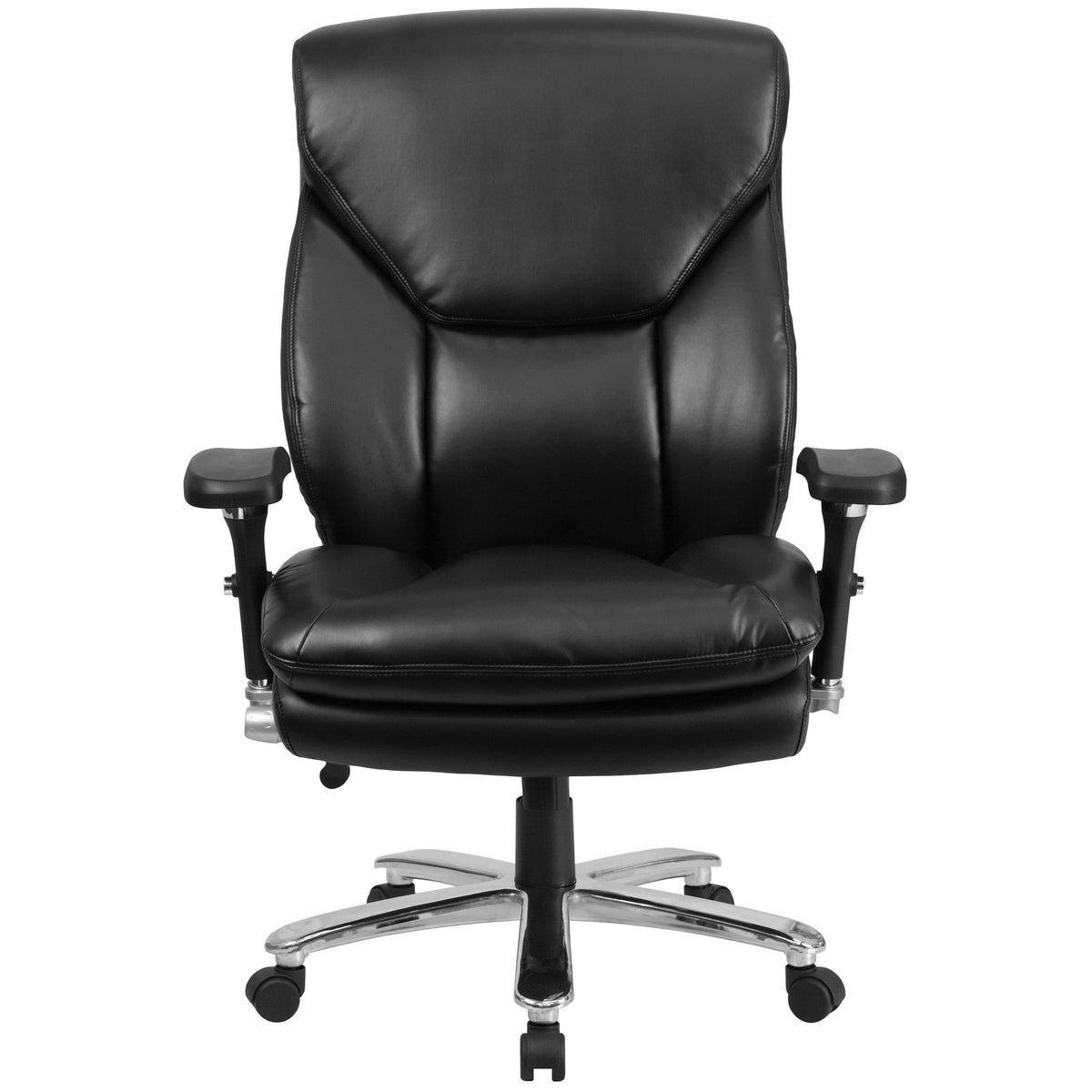 Black LeatherSoft |#| 24/7 Intensive Use Big & Tall 400 lb. Rated High Back Black LeatherSoft Chair