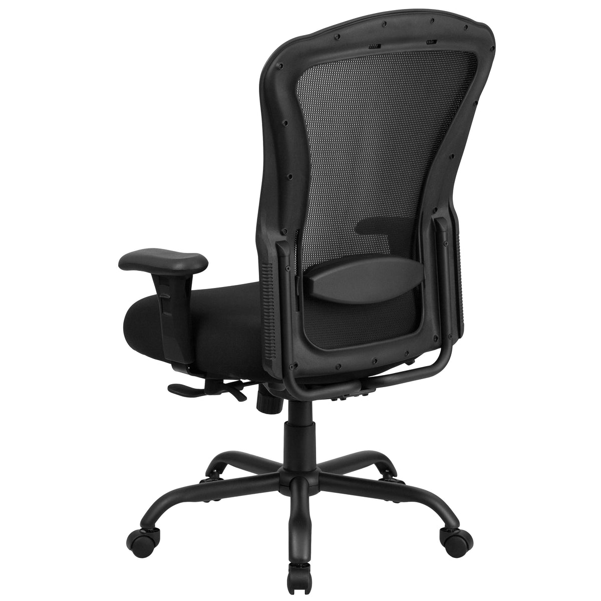 24/7 Intensive Use Big & Tall 400 lb. Rated Black Mesh Multifunction Chair