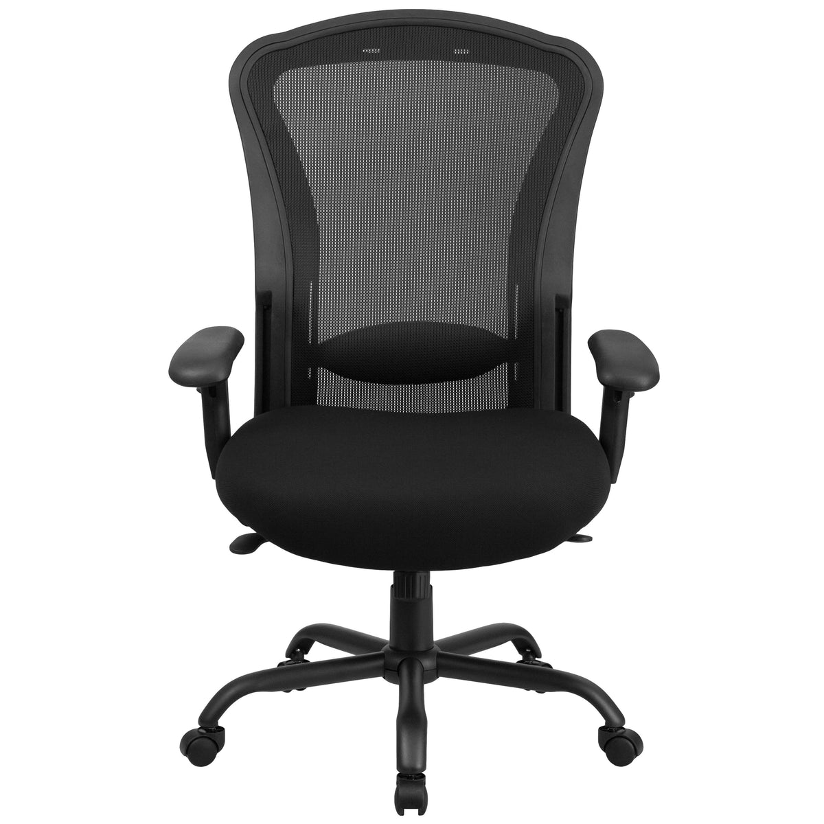 24/7 Intensive Use Big & Tall 400 lb. Rated Black Mesh Multifunction Chair