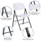 White |#| 330 lb. Capacity Granite White Plastic Folding Chair with Charcoal Frame