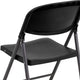 Black |#| 330 lb. Capacity Black Plastic Folding Chair with Charcoal Frame - Event Chair