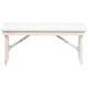 Antique Rustic White |#| 40inch x 12inch Antique Rustic White Solid Pine Folding Farm Bench - Portable Bench