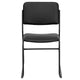 Black Vinyl/Black Frame |#| 500 lb. Capacity High Density Black Vinyl Stacking Chair with Sled Base