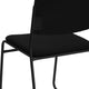 Black Fabric/Black Frame |#| 500 lb. Capacity High Density Black Fabric Stacking Chair with Sled Base