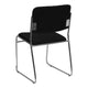 Black Fabric/Chrome Frame |#| 500 lb. Capacity Black Fabric High Density Stacking Chair with Chrome Sled Base