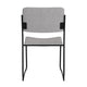 Gray Fabric/Black Frame |#| 500 lb. Capacity High Density Gray Fabric Stacking Chair with Sled Base