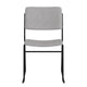 Gray Fabric/Black Frame |#| 500 lb. Capacity High Density Gray Fabric Stacking Chair with Sled Base