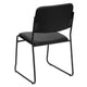 Black Vinyl/Black Frame |#| 500 lb. Capacity High Density Black Vinyl Stacking Chair with Sled Base