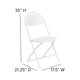 White |#| 650 lb. Capacity White Plastic Fan Back Folding Chair-Commercial & Event Chairs