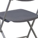 Charcoal |#| 650 lb. Rated Charcoal Plastic Fan Back Folding Chair - Commercial Chairs