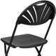 Black |#| 650 lb. Capacity Black Plastic Fan Back Folding Chair-Commercial & Event Chairs