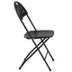 Black |#| 650 lb. Capacity Black Plastic Fan Back Folding Chair-Commercial & Event Chairs