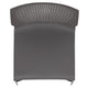 Gray |#| Home and Office Gray Full Back Stack Chair with Black Frame - Guest Chair