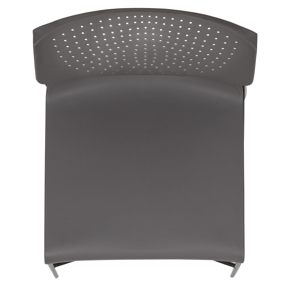 Gray |#| Home and Office Gray Full Back Stack Chair with Black Frame - Guest Chair