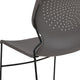 Gray |#| Home and Office Gray Full Back Stack Chair with Black Frame - Guest Chair