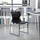 Black |#| 661 lb. Capacity Black Full Back Stack Chair with Black Frame