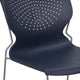 Navy |#| Home and Office Navy Full Back Stack Chair with Gray Frame - Guest Chair