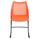 Orange |#| 661 lb. Capacity Orange Sled Base Stack Chair with Air-Vent Back