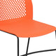 Orange |#| 661 lb. Capacity Orange Sled Base Stack Chair with Air-Vent Back