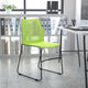 Green |#| Home and Office Green Sled Base Stack Chair with Air-Vent Back - Guest Chair