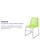 Green |#| Home and Office Green Sled Base Stack Chair with Air-Vent Back - Guest Chair