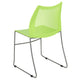 Green |#| Home and Office Green Sled Base Stack Chair with Air-Vent Back - Guest Chair