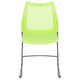 Green |#| Home and Office Green Sled Base Stack Chair with Air-Vent Back - Guest Chair