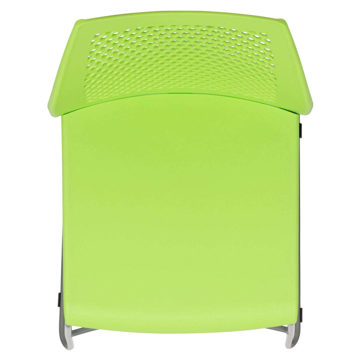 Green |#| Home and Office Green Sled Base Stack Chair with Air-Vent Back - Guest Chair