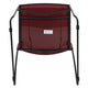 Burgundy |#| Home and Office Burgundy Sled Base Stack Chair with Air-Vent Back - Guest Chair