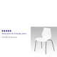 White |#| 770 lb. Capacity White Stack Chair with Lumbar Support and Silver Frame