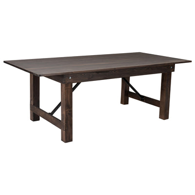 HERCULES Series 7' x 40" Rectangular Solid Pine Folding Farm Table - View 1
