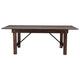 Mahogany |#| 7' x 40inch Rectangular Antique Rustic Solid Pine Folding Farm Table