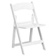 800 lb. Capacity White Resin Folding Chair with Slatted Seat