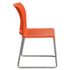 Orange |#| 880 lb. Capacity Orange Full Back Contoured Stack Chair with Sled Base