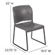 Gray |#| Home and Office Guest Chair Gray Full Back Contoured Sled Base Stack Chair